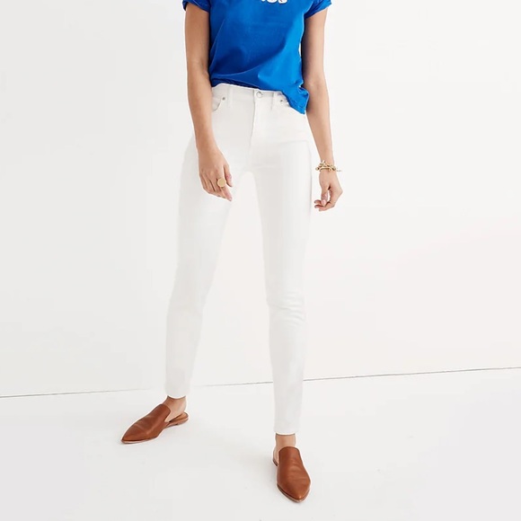 EUC Madewell 9" High-Rise Skinny Jeans in Pure White, size 26 - Picture 13 of 14